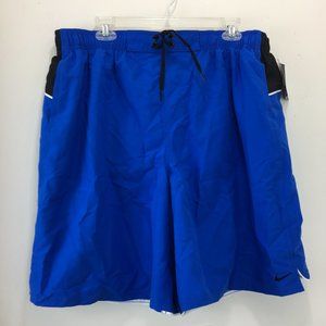 NEW NIKE Mens Swim Trunks  XXL  Blue Black White